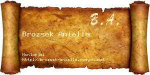 Brozsek Aniella névjegykártya